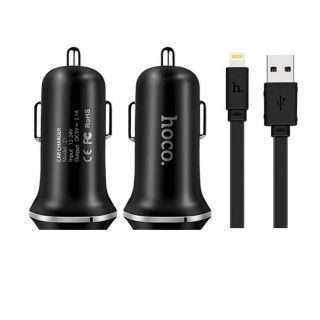 HOCO Car Charger Kit Set With iPhone Cable