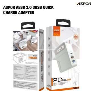 USB Quick Charge Adapter/Aspor A838 3 0-3 in 1